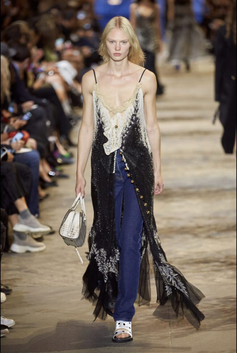Louis Vuitton spring summer 2022 dress over pants look | Ode2style.com