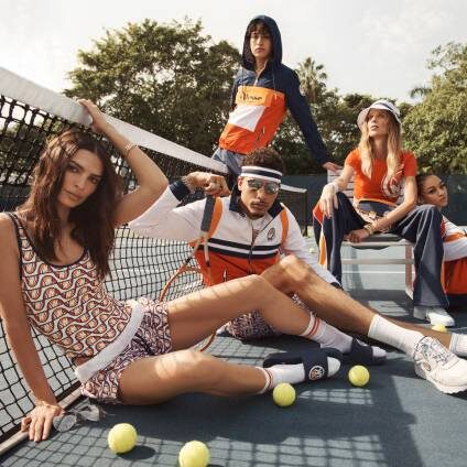 group of models showing the Michal Kors X Ellesse collection | Ode2style.com
