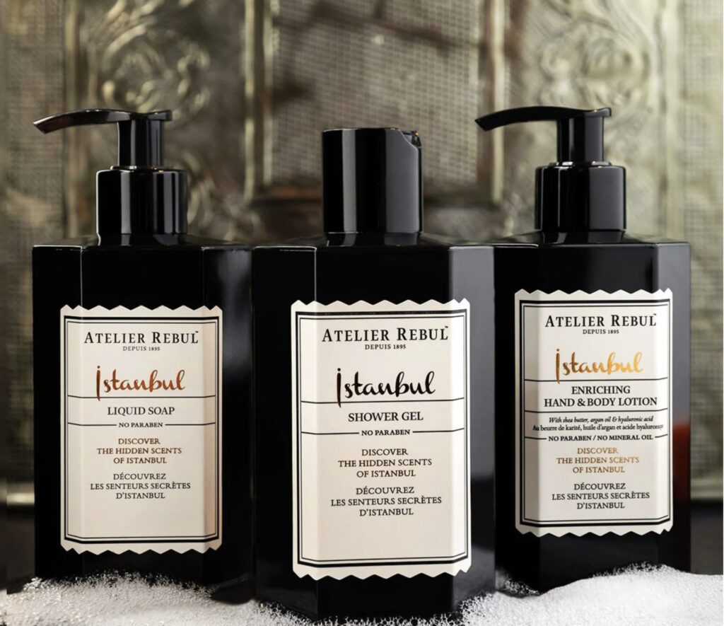 The Instabul Collection Liquid Soap, Shower Gel and Enriching Hand & Body Lotion from Atelier Rebul | Ode2style.com